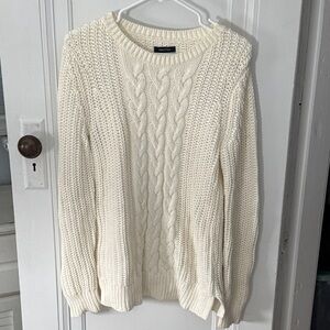Nautica Cream Cable Knit Sweater